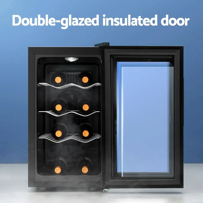 Devanti 8 Bottle Wine Fridge - Black
