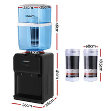 Devanti Benchtop Water Cooler Dispenser 22L Filter Container Black
