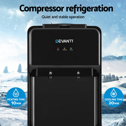 Devanti Benchtop Water Cooler Dispenser 22L Filter Container Black