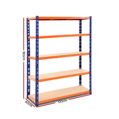 Giantz 1.8M Garage Shelving Warehouse Pallet Racking Storage Shelve Blue - Stacks Warehouse
