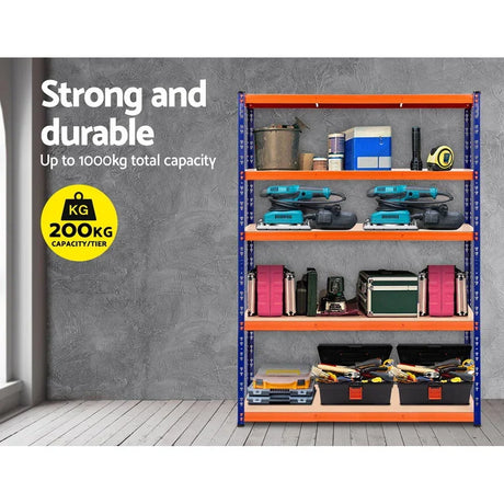 Giantz 1.8M Garage Shelving Warehouse Pallet Racking Storage Shelve Blue - Flea Market
