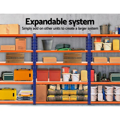 Giantz 1.8M Garage Shelving Warehouse Pallet Racking Storage Shelve Blue - Stacks Warehouse