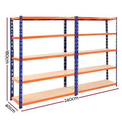 Giantz 2.4Mx1.8M Garage Shelving Warehouse Pallet Racking Storage Blue - Stacks Warehouse