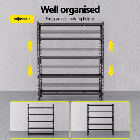 Adjustable metal shelving unit with customizable height for organized storage solutions
