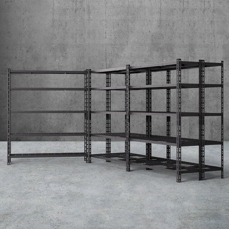 Heavy-duty metal shelving units for garage or warehouse storage