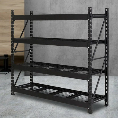 Giantz 2Mx2M Garage Shelving Warehouse Pallet Racking Storage Shelve Black - Stacks Warehouse