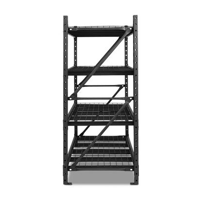 Giantz 2Mx2M Garage Shelving Warehouse Pallet Racking Storage Shelve Black - Stacks Warehouse