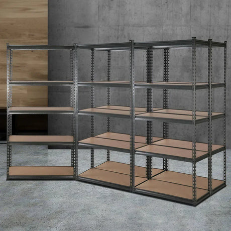 Giantz 5x1.8M Garage Shelving Warehouse Pallet Racking Storage Charcoal - Flea Market