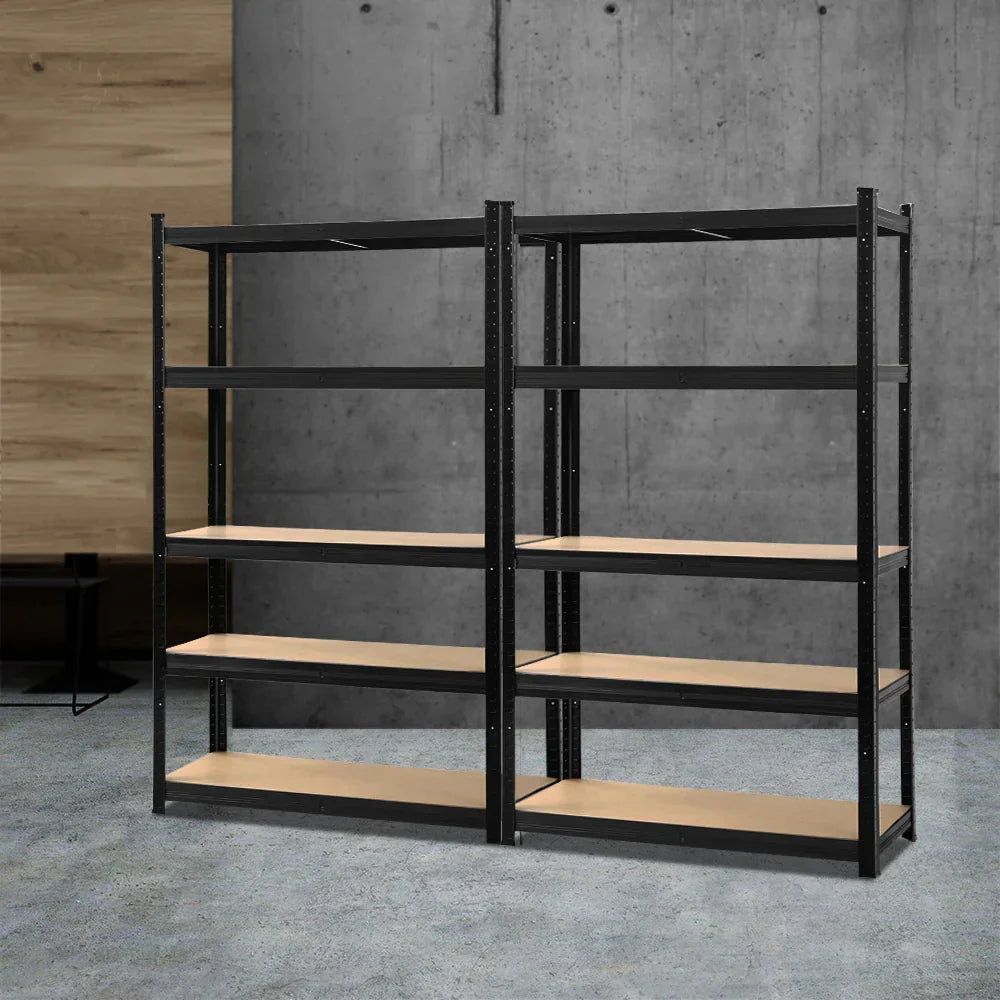 Giantz 2x1.8M Garage Shelving Warehouse Pallet Racking Storage Shelf Black - Stacks Warehouse