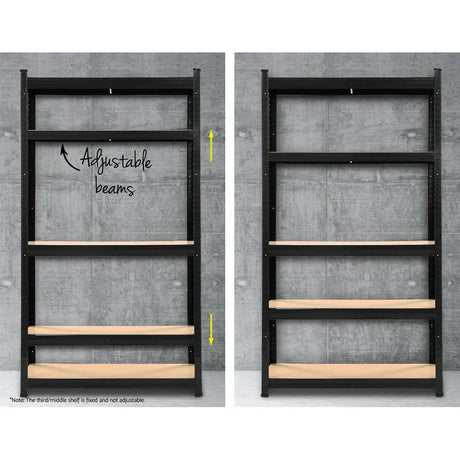 Giantz 2x1.8M Garage Shelving Warehouse Pallet Racking Storage Shelf Black - Flea Market
