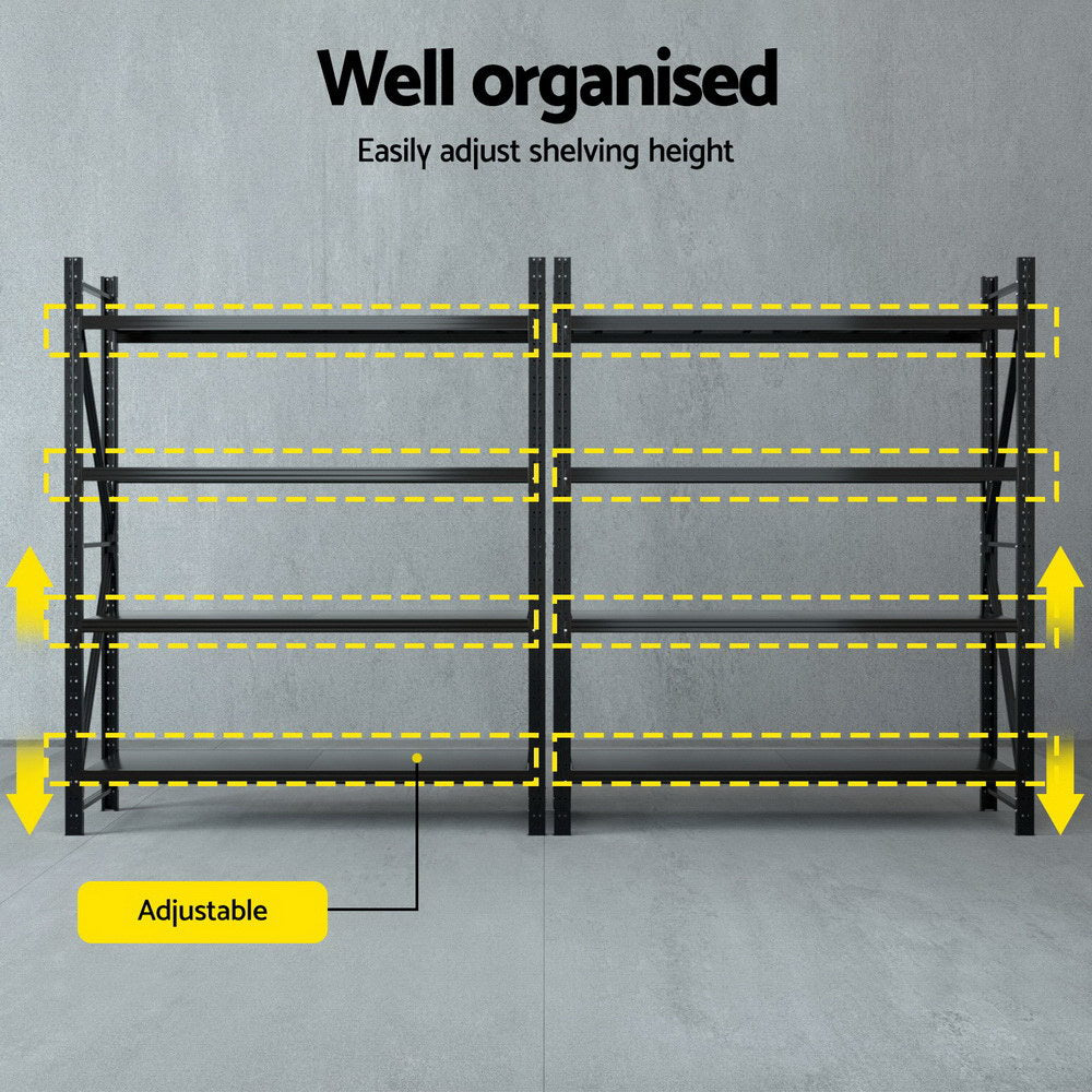 Adjustable metal shelving unit with customizable height for organized storage