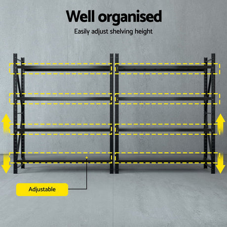Adjustable metal shelving unit with customizable height for organized storage
