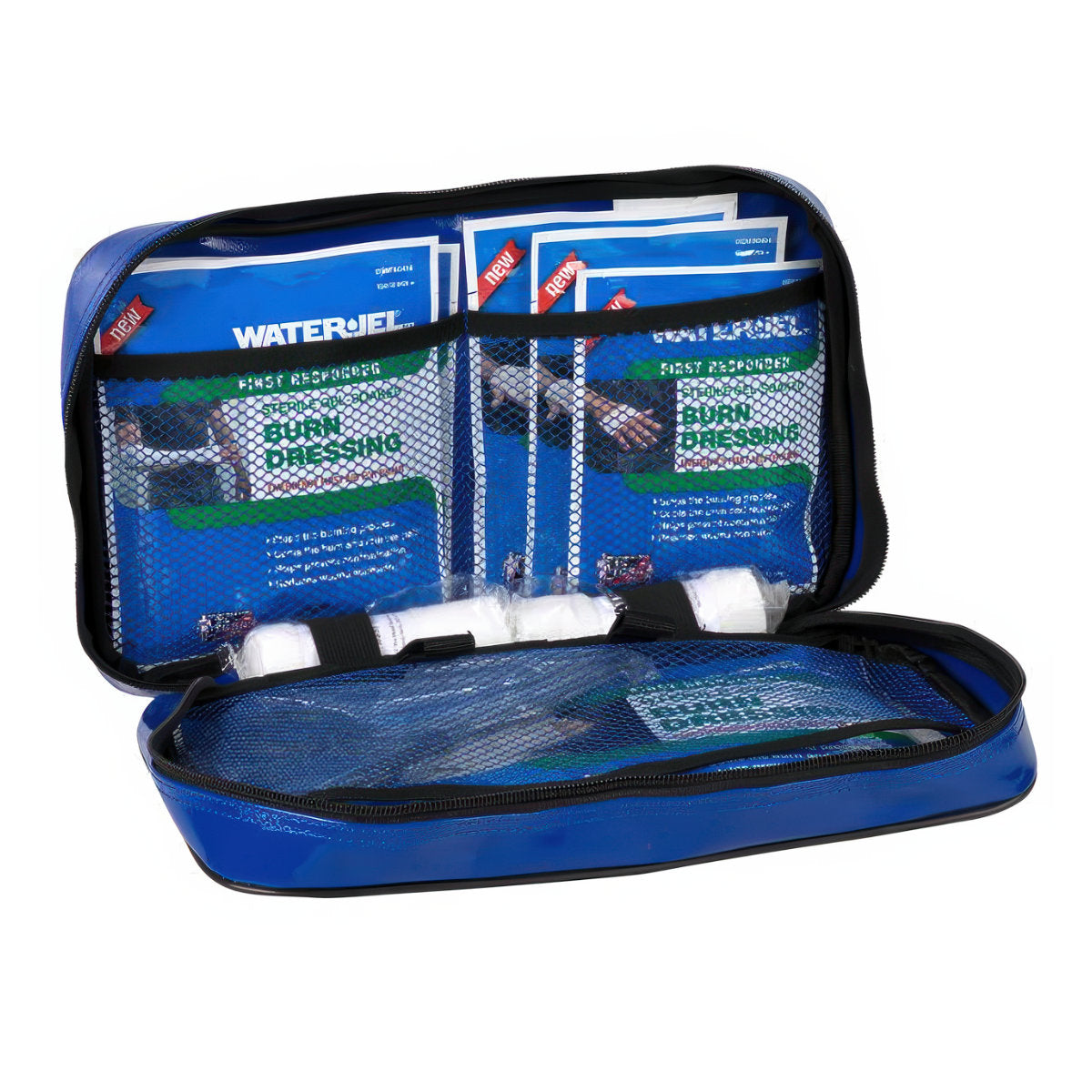 WaterJel Fire Service Kit for immediate burn treatment, packed in a durable soft sided rapid deployment bag