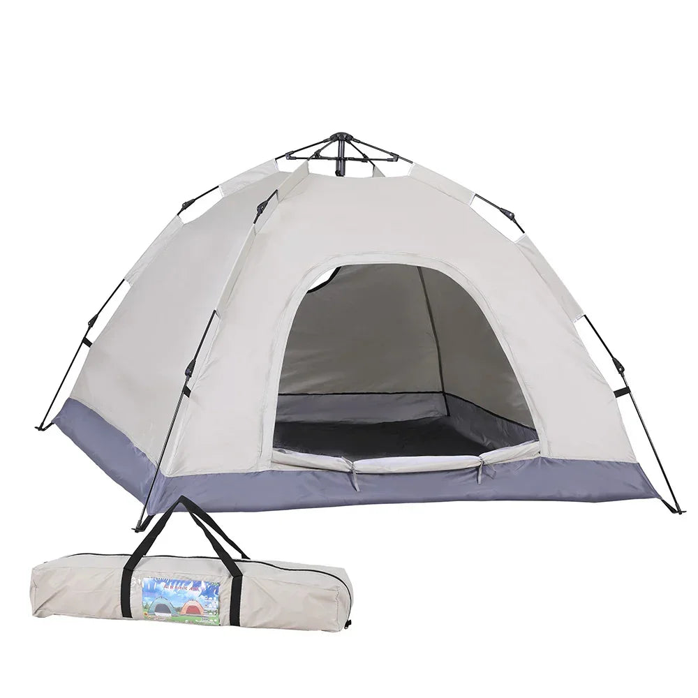 Weisshorn Camping Tent Instant Pop Up 2 Person Outdoor Hiking Beige