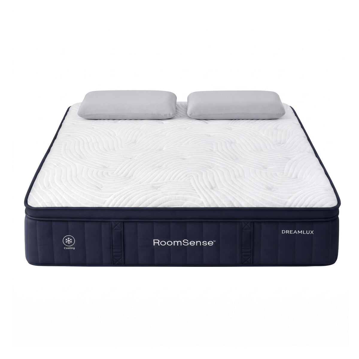 Dual gel memory foam layers draw heat away from the sleeping surface