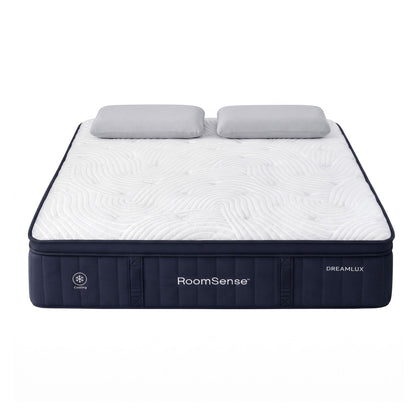 Dual gel memory foam layers draw heat away from the sleeping surface