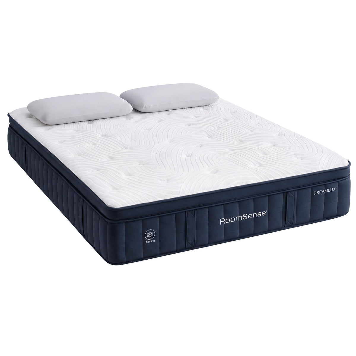 Dual gel memory foam comfort layers sit over the pocket springs