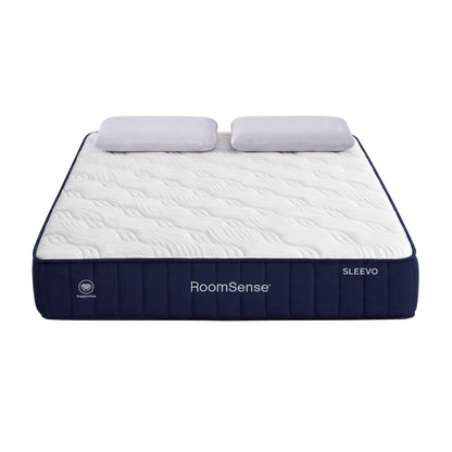 RoomSense Queen 26cm firm pocket spring mattress with two memory foam pillows