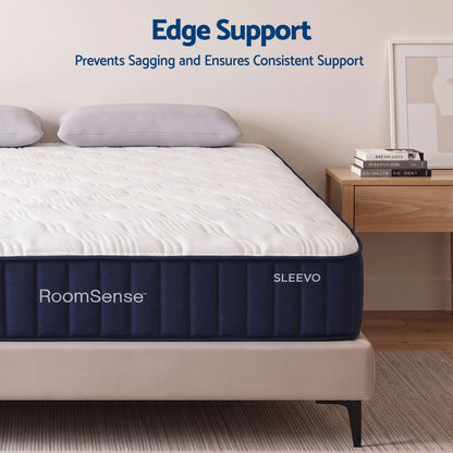 Queen pocket spring mattress sized for ensemble foundations