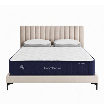 RoomSense Queen 26cm firm mattress with two dual-sided 55D memory foam pillows