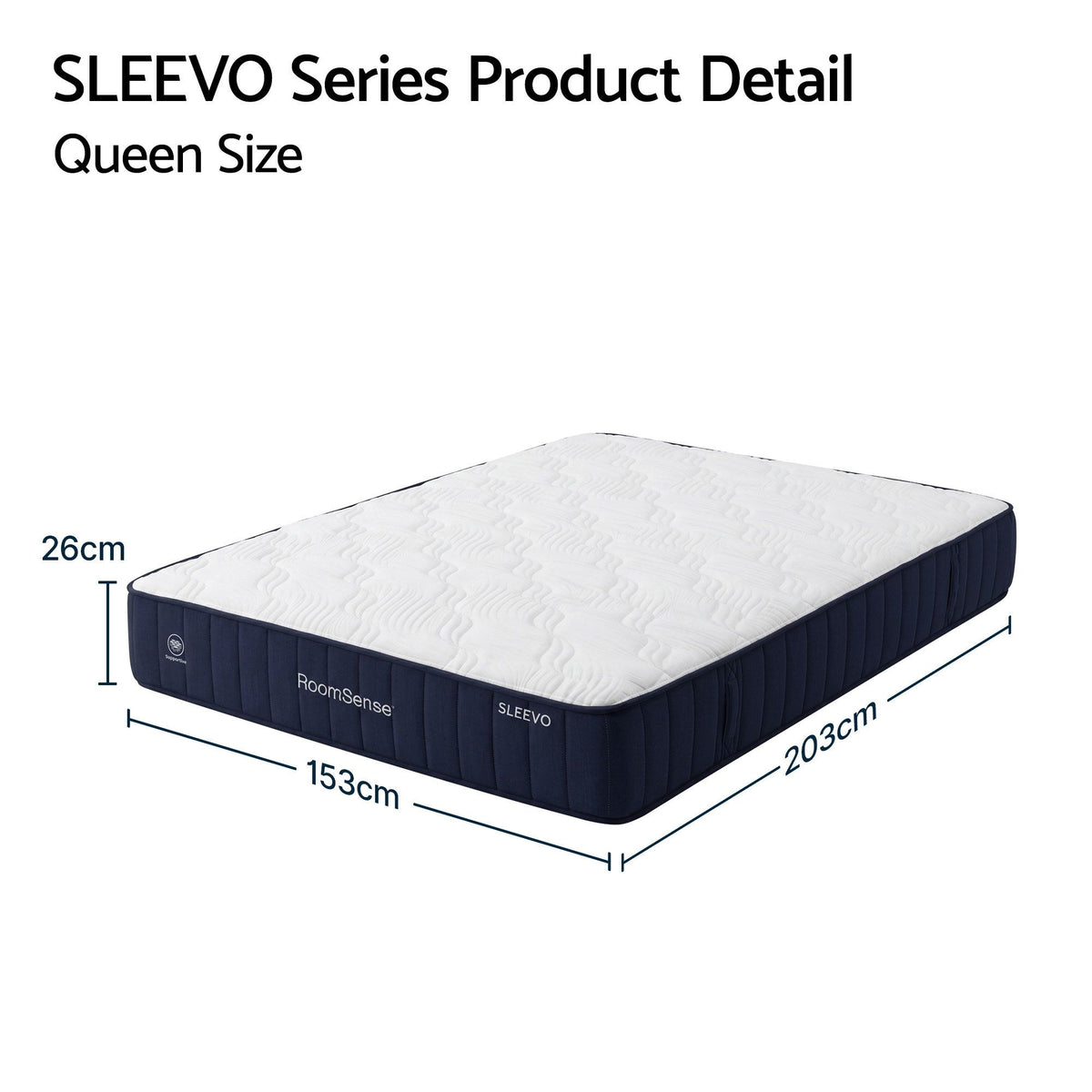 Queen bed frame with a low 29cm profile and 21cm clearance under the side rail