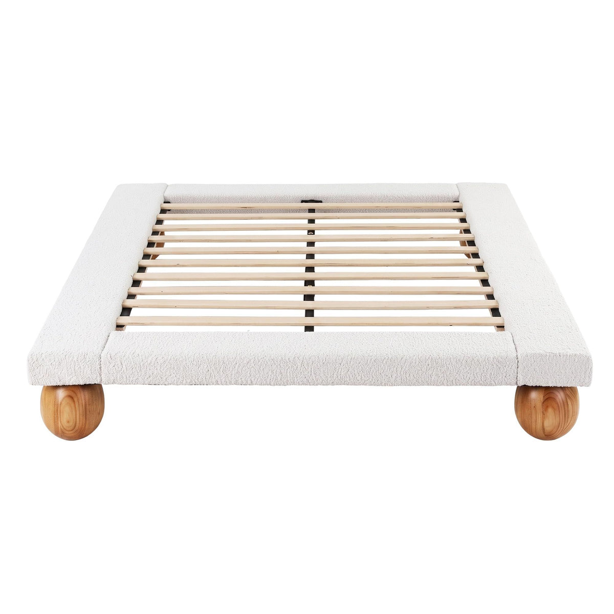High-density padding around the upholstered perimeter gives a cushioned edge