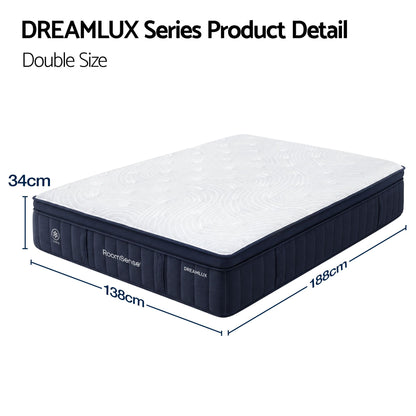 RoomSense 34cm Medium Firm Pocket Spring Mattress | Double