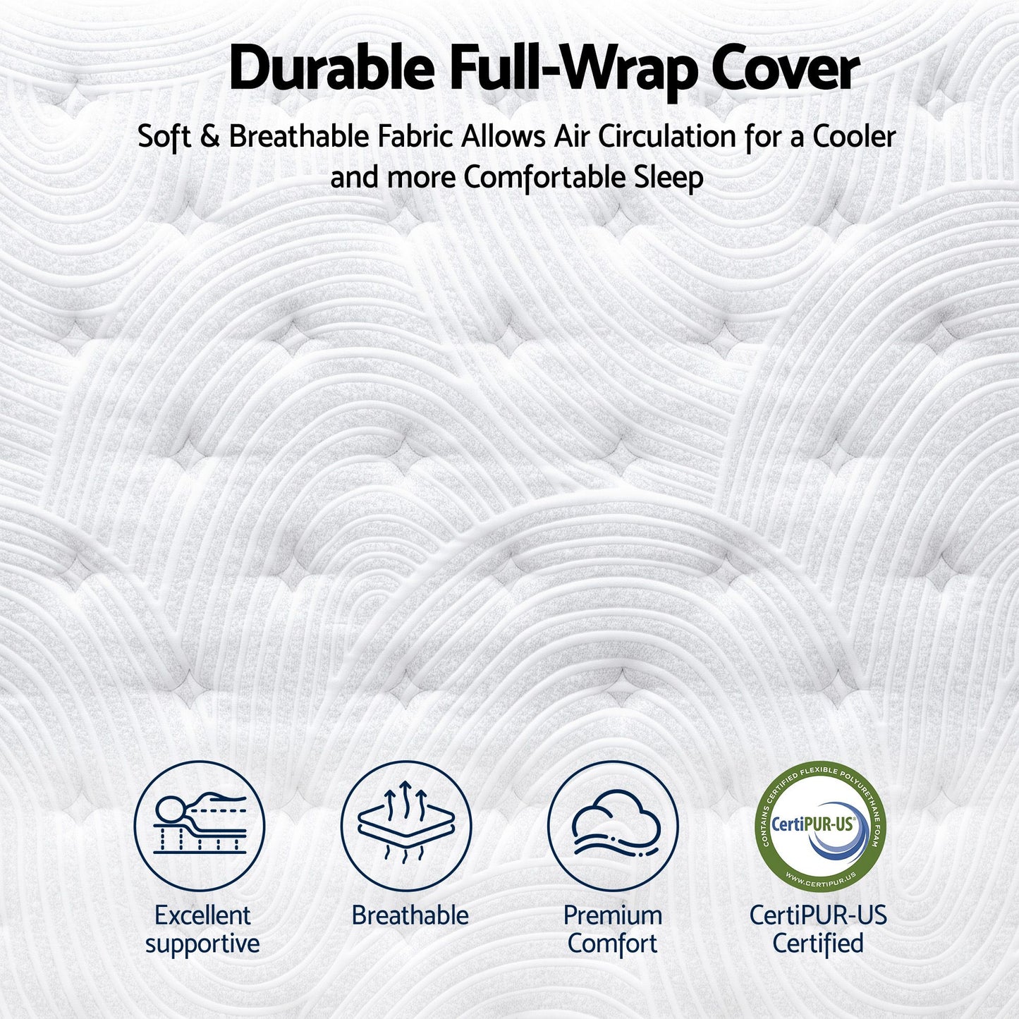 RoomSense 34cm Medium Firm Pocket Spring Mattress | Queen