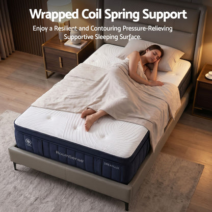 RoomSense 34cm Medium Firm Pocket Spring Mattress | Queen