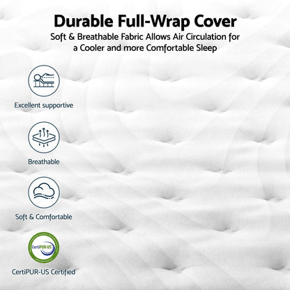 RoomSense 30cm Medium Firm Pocket Spring Mattress | Queen
