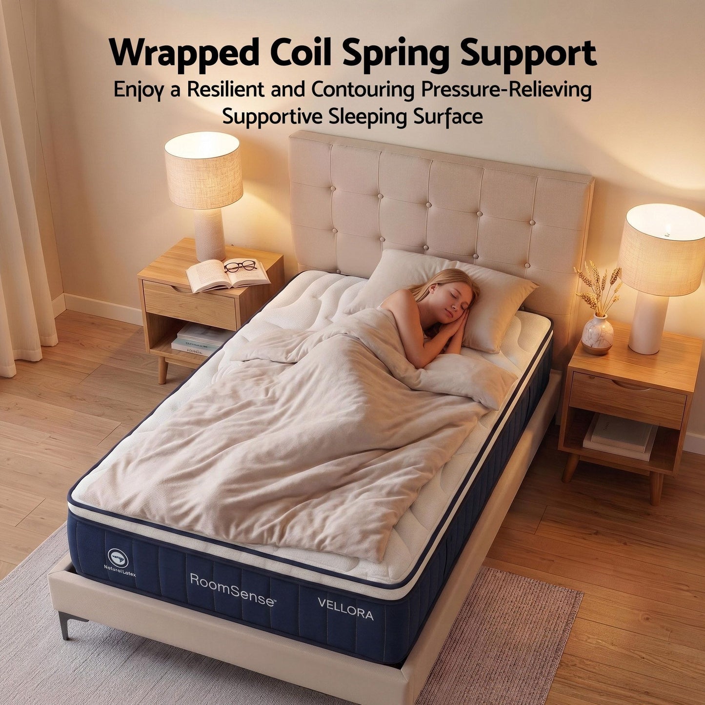 RoomSense 30cm Medium Firm Pocket Spring Mattress | Queen