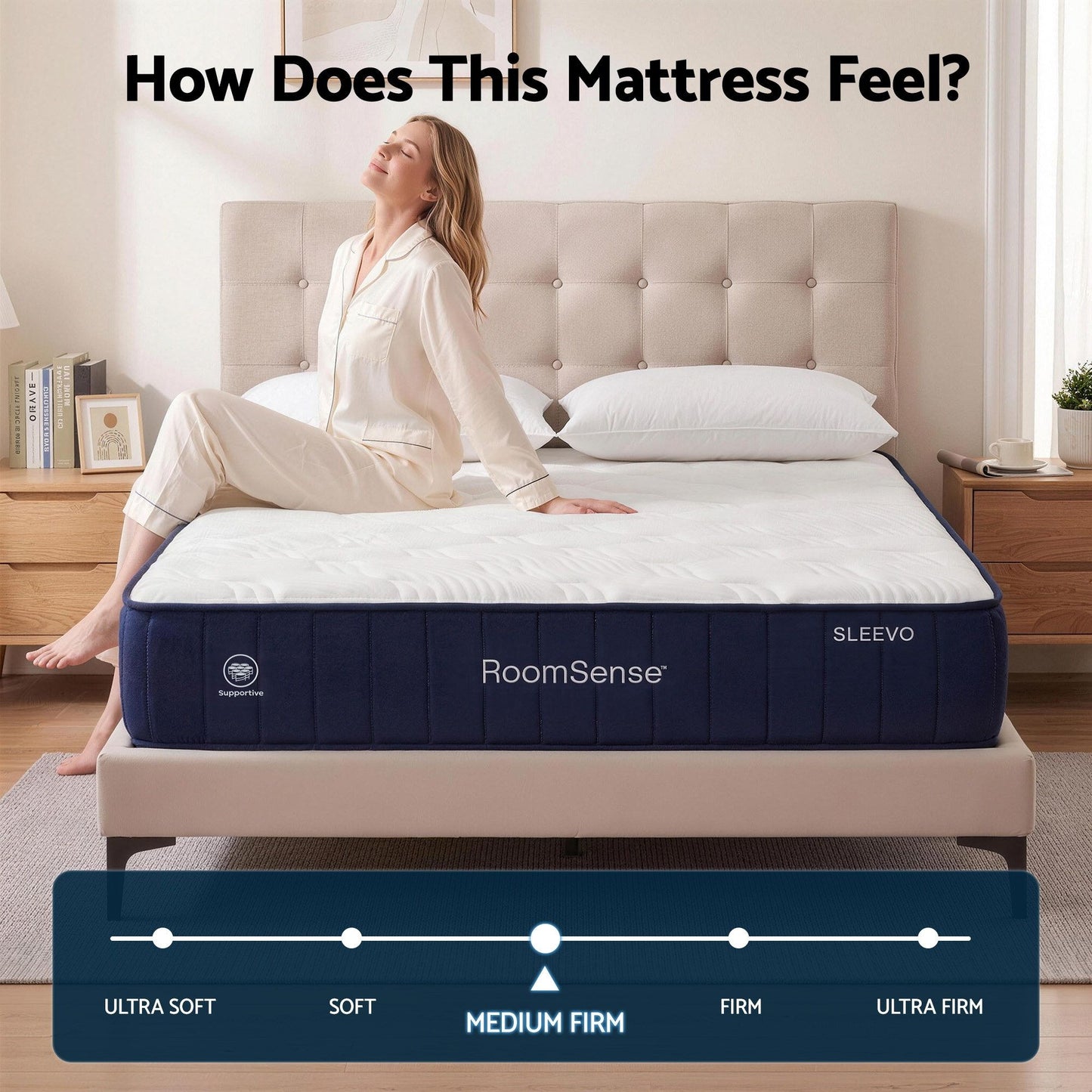 RoomSense 26cm Firm Pocket Spring Mattress | Double
