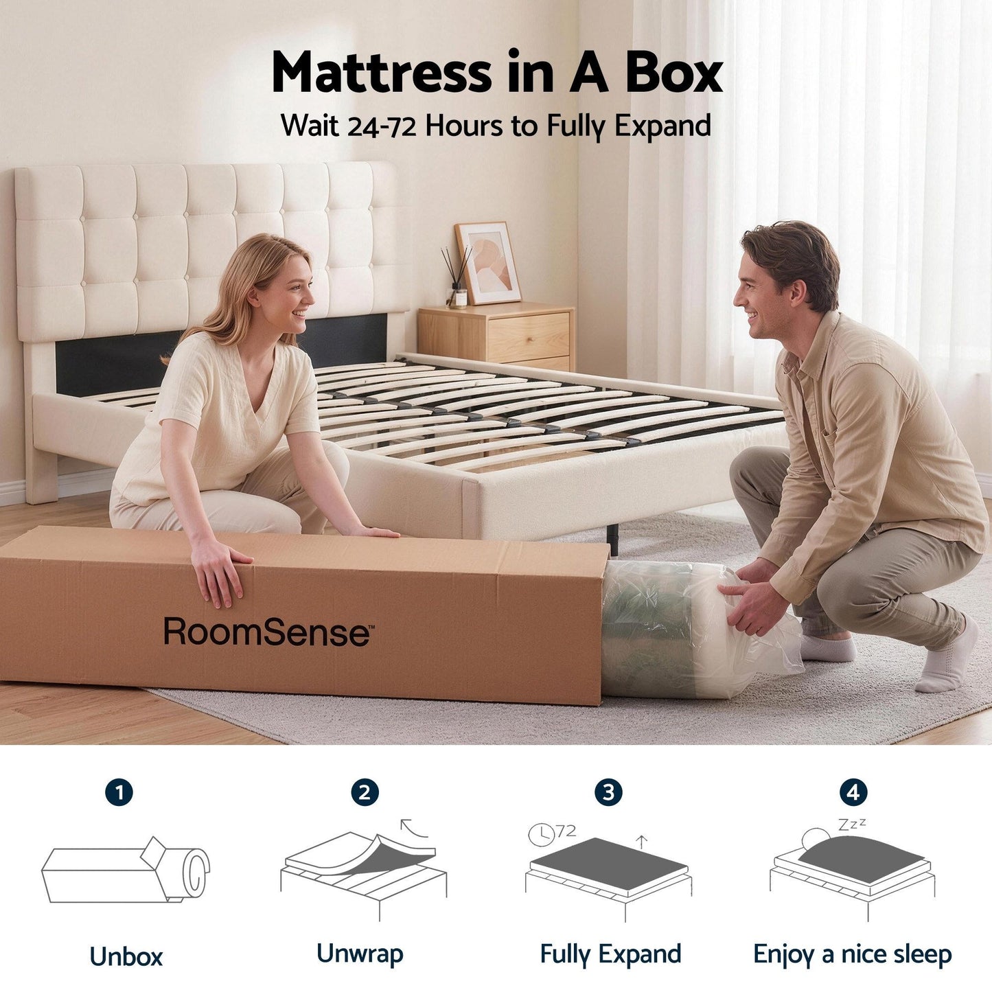 RoomSense 26cm Firm Pocket Spring Mattress | Double