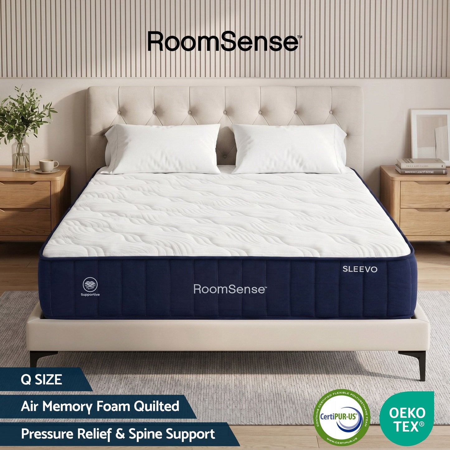 RoomSense 26cm Firm Pocket Spring Mattress | Queen