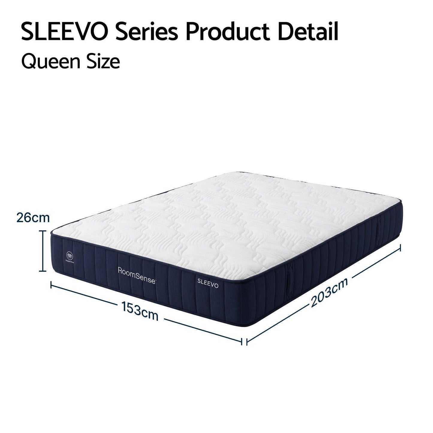 RoomSense 26cm Firm Pocket Spring Mattress | Queen