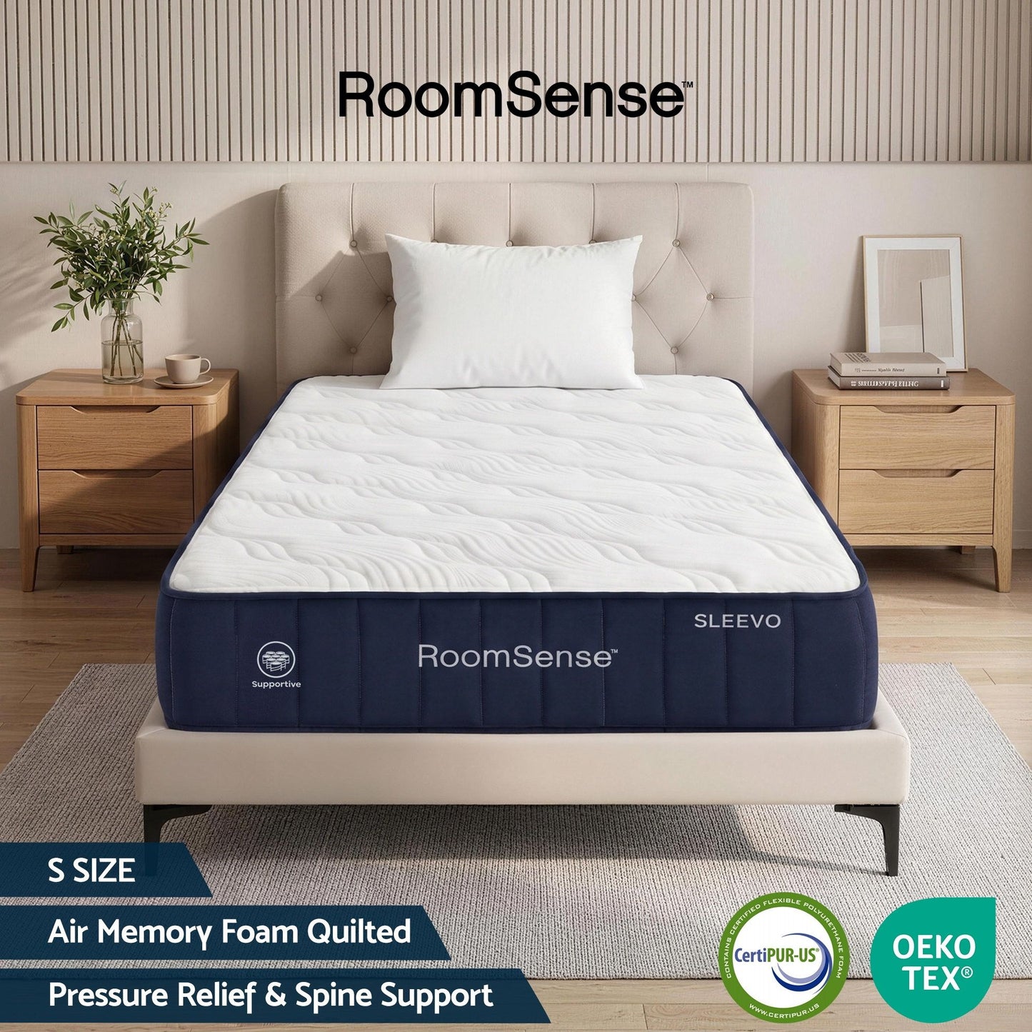 RoomSense 26cm Firm Pocket Spring Mattress | Single