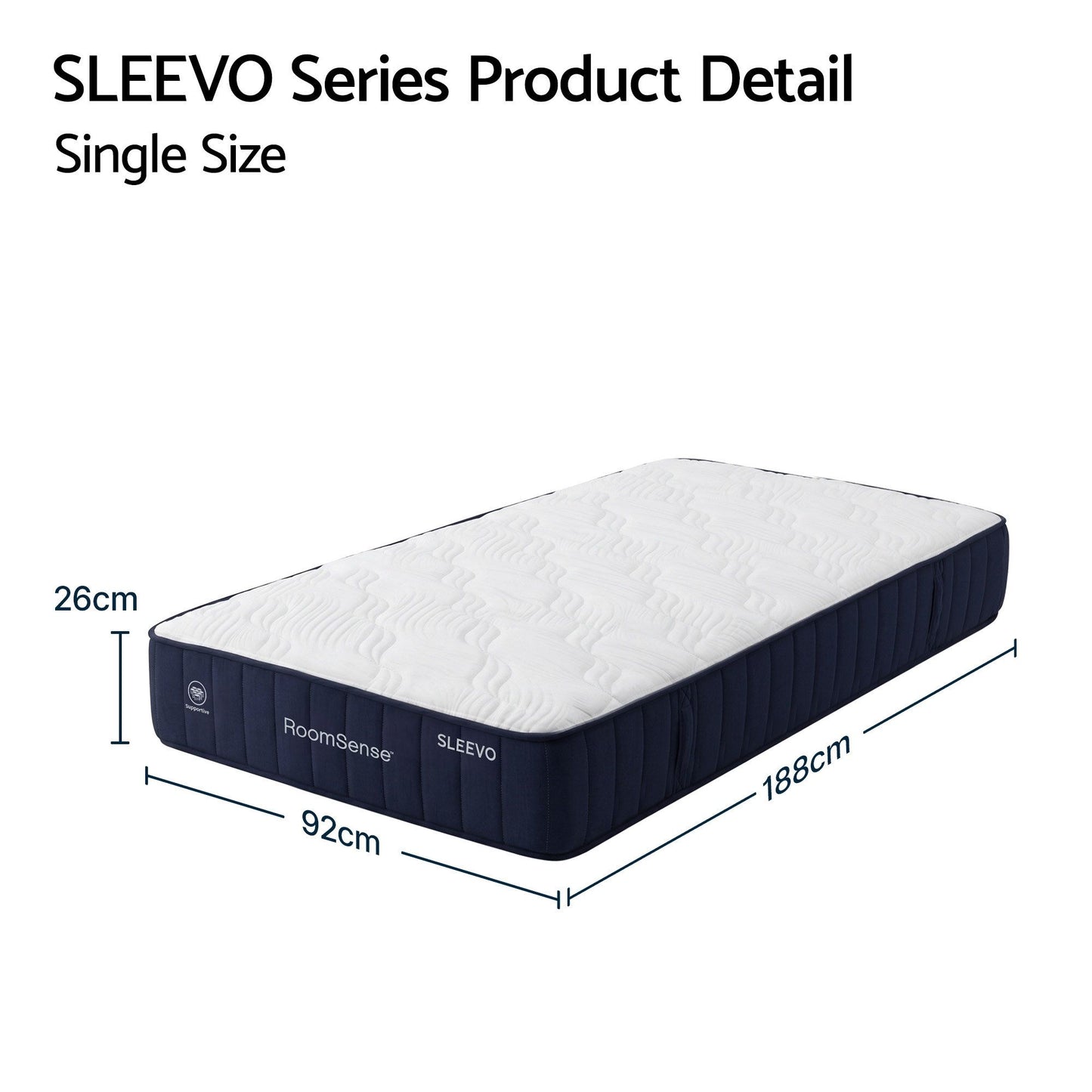 RoomSense 26cm Firm Pocket Spring Mattress | Single