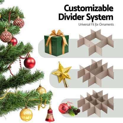 Jingle Jollys Bauble Storage Box 64 Dividers - Red - view 6