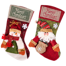 Jingle Jollys Christmas Stockings 2 Pack Large 3D Plush Santa Snowman 43.5cm Christmas Decor for Family Holiday Christmas Party Decorations