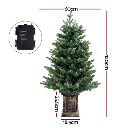 Jingle Jollys 1.2m Potted Pre-Lit Christmas Tree - view 2