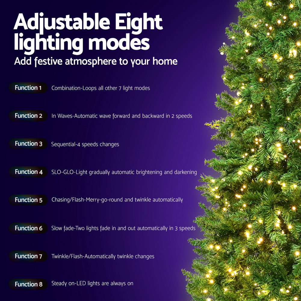 Jingle Jollys Christmas Tree 1.8m LED Xmas Tree Decorations 874 Tips