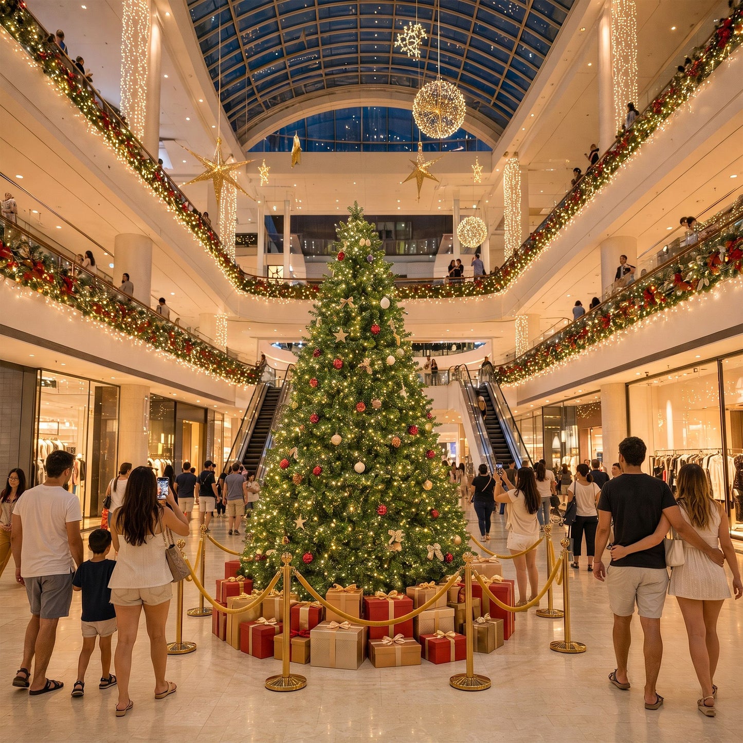 Jingle Jollys Pre Lit Christmas Tree 2.7m 1800 LEDs