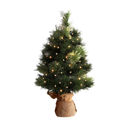 Jingle Jollys Christmas Tree 60CM Mini Tabletop 8 Light Modes Timer Xmas Tree