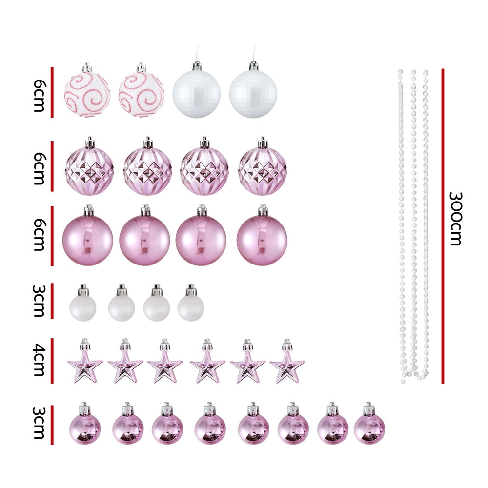 Jingle Jollys 33pc Christmas Ornament Set - Pink - view 2