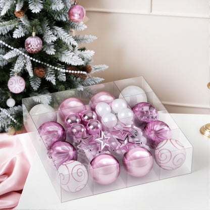 Jingle Jollys 33pc Christmas Ornament Set - Pink - view 7