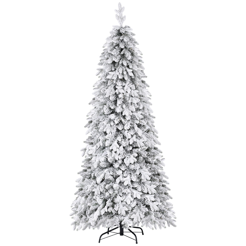 Jingle Jollys 2.1m Snow Flocked Pencil Tree - 350 LED - view 3
