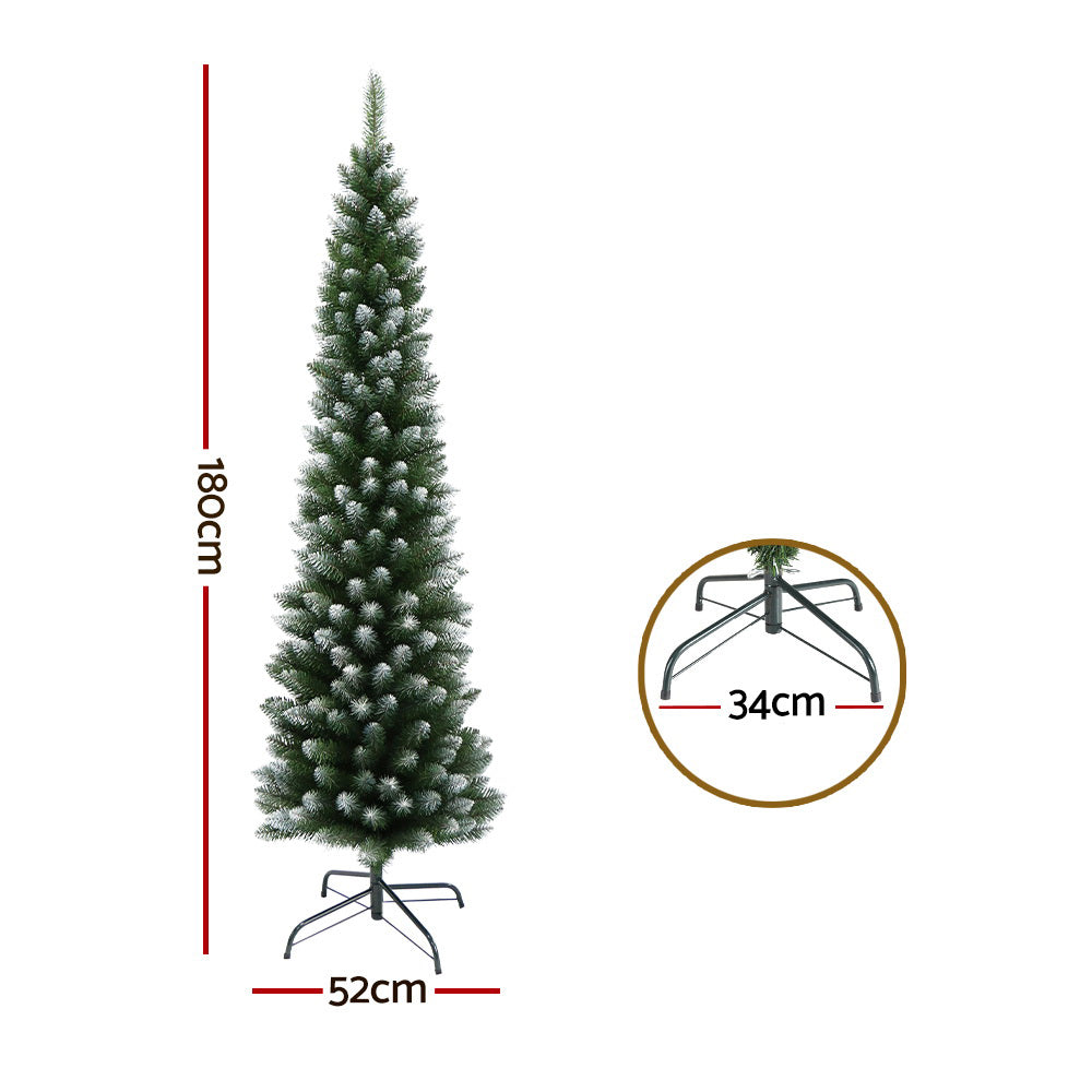 Jingle Jollys 1.8m Christmas Tree 300 Tips - Snow Flocked - view 2