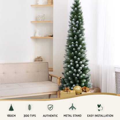 Jingle Jollys 1.8m Christmas Tree 300 Tips - Snow Flocked - view 3