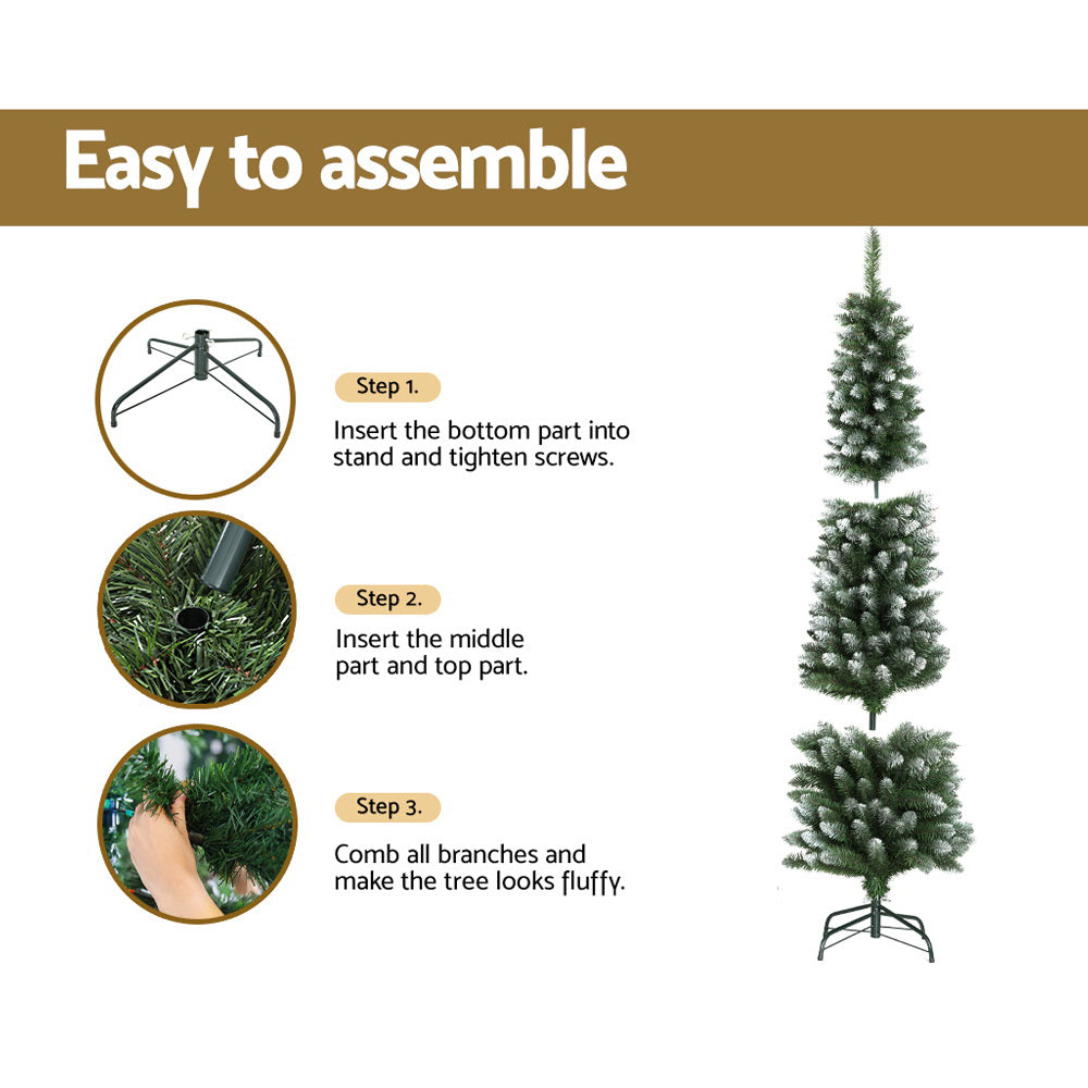 Jingle Jollys 1.8m Christmas Tree 300 Tips - Snow Flocked - view 5