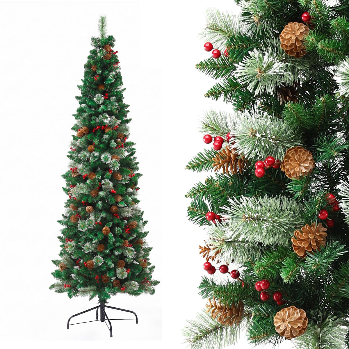 Jingle Jollys 2.1m Corner Christmas Tree - 402 Tips